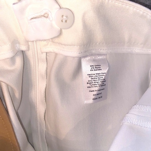 Talbots Chatham Ankle Pants in White Size 6 petit - Picture 5 of 7